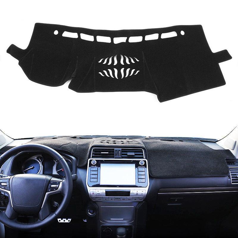 

For Toyota Land Cruiser Prado J150 2010-2016 2017 2018 Car Dashboard Cover Mat Pad Dashmat Sunshade Carpet Accessories Black(Black Edge)