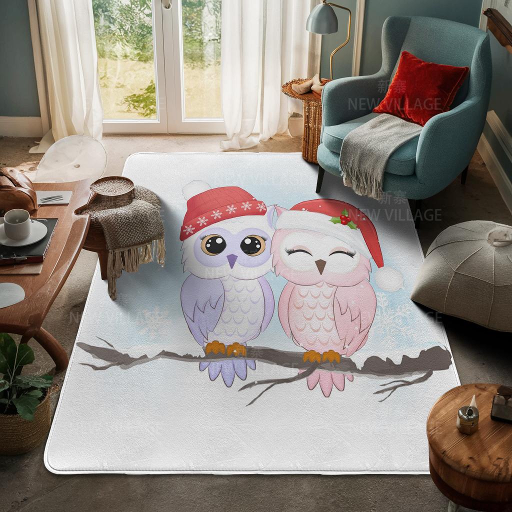 House Entrance Carpet Home Door Mat Living Room Bath Foot Bathroom Non-slip Water Absorption Rugs Bath Merry Christmas Winter