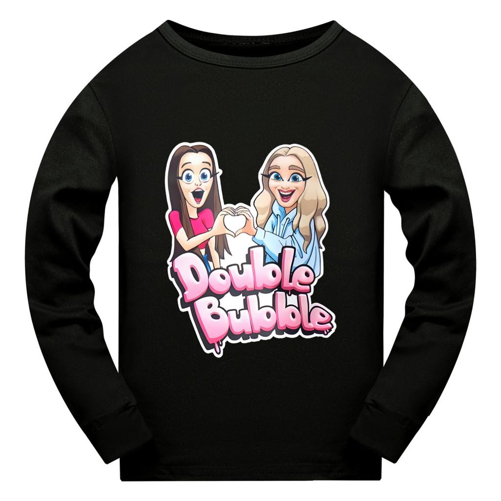 5634 Kinder Mädchen Langarm-T-Shirt mit doppeltem Blasenprint
