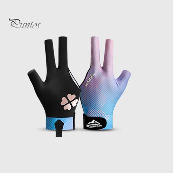 1Pc Billiards Glove Stretch Breathable Anti-slip Sweat-absorbing Men Women Left Hand Snooker Cue Sport 3-Finger Glove Billiards Accessories