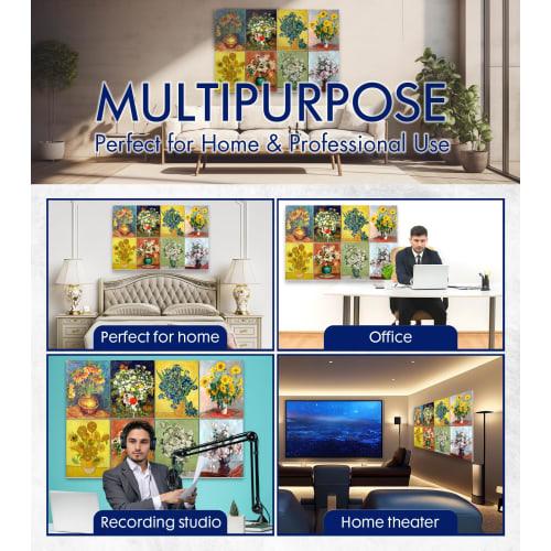 PINWELIFE? Wall Art Acoustic Panel, Soundproofing Absorbing Panel for Home/Office, Decorative Absorption, Noise and Echo Cancellation