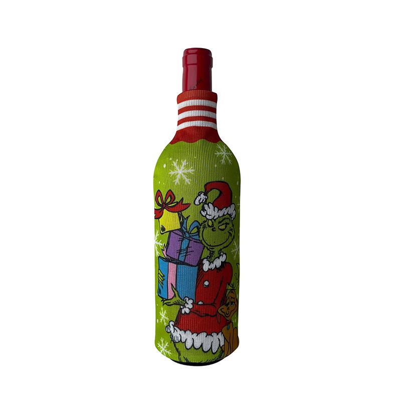 Grinch Wine Bottle & Champagne Cover for Christmas/New Year Hotel & Restaurant Decor