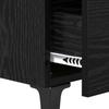 Nightstand Black Oak Effect 40 x 35 x 47.5 cm