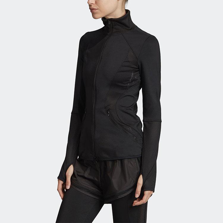 Adidas X Stella McCartney Essentials Zip Collar Sports Quick-Dry Jacket Women Jackets Black EA2219