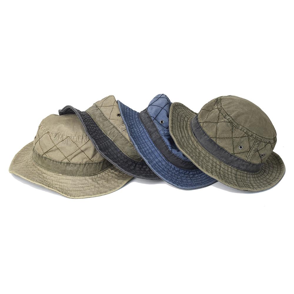 Summer Bucket Hats for Men Women Washed Cotton Panama Hat Fishing Hunting Cap Sun Protection Caps Outdoor Sun Hat