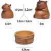 Qianly Clay Capybara Mini Tea Pet Figurine Kung Fu Tea Pet Model Cute Accessories DIY Crafts Souvenir for Yoga Room Shelf Bedroom, Large