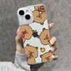 Funny Cartoon Capybara Clear Phone Case For iPhone 17 14 15 12 11 13 16 Pro Max Mini SE 7 Plus 17E Cute Transparent Cover Fundas
