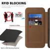 For Samsung Galaxy S25 Magnetic Case RFID Blocking Card Holder Leather Phone Cover