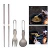 Titaniums Folding Chopsticks with Easy Storage Design High Hardness Materials Suitable for Long Service Use In Hiking
