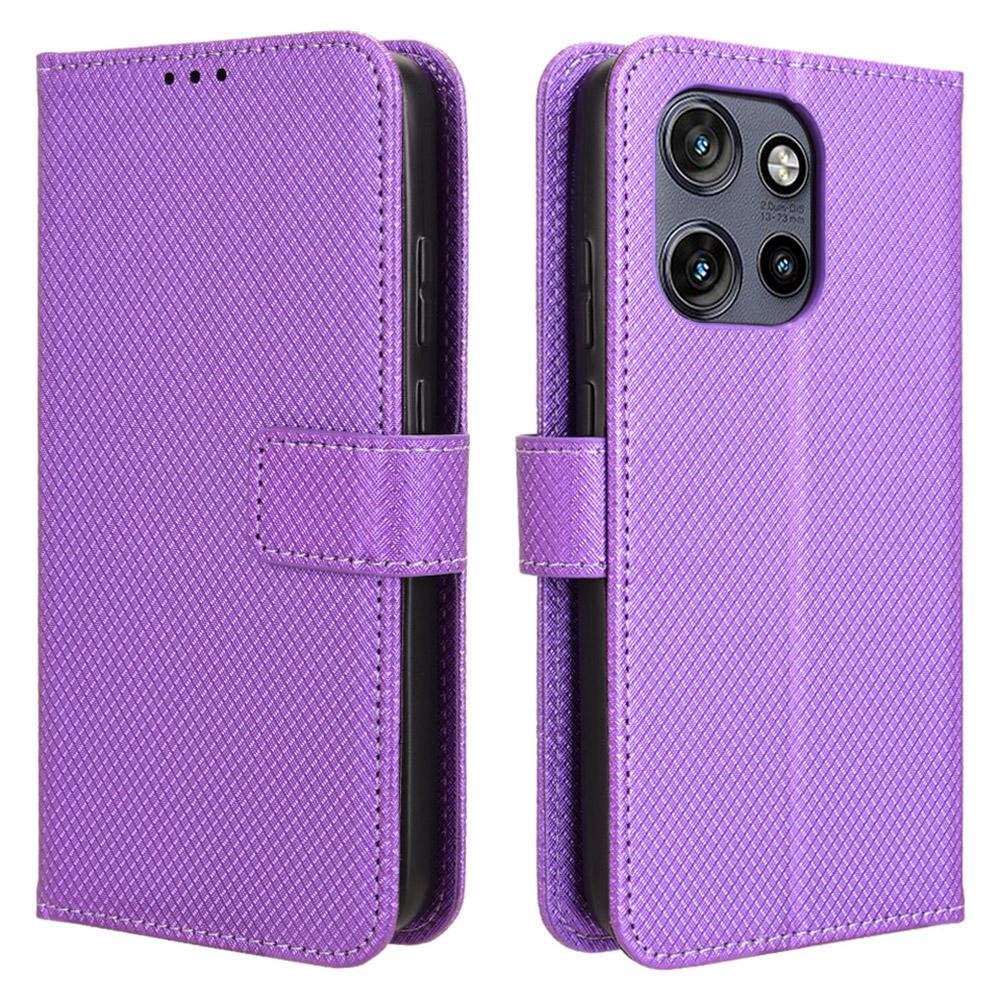 For Motorola Thinkphone 25 5G/Edge 50 Neo 5G/Moto S50 5G Case PU Leather Diamond Texture Wallet Phone Cover
