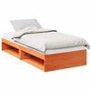 VidaXL Lit de jour avec matelas cire marron 90x190 cm bois pin massif, canapé-lit, canapé-lit de repos, lit de soirée 3324603