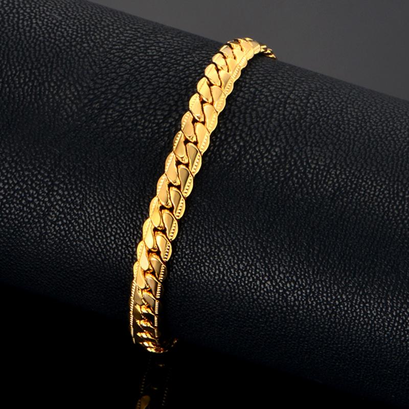 Punk 4/6mm Flat Snake Chain Link Bracelet Gold Color Stainless Steel Hand Chain Bracelet for Women Men Fashion Jewelry Gift 2025