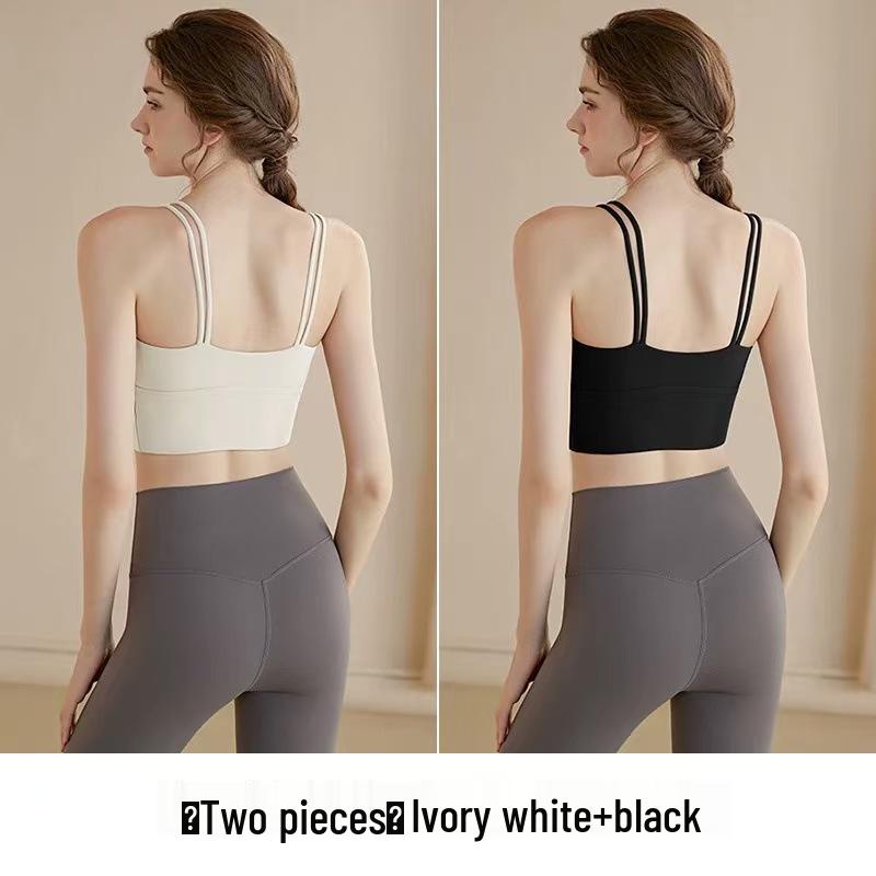 Women s Quick-Dry Shockproof Yoga Sports Bra with Thin Straps and Fixed Pads Small