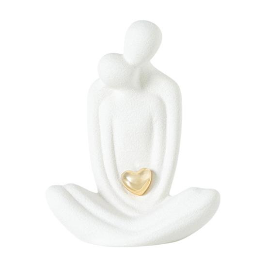 Romantische Paarskulptur Keramik Abstrakte Verliebte Figuren für Schlafzimmer TV-Schrank Heimregal Dekoration Hochzeit Valentinstag Jahrestag