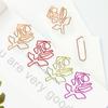 12pcs Rose Shaped Paper Clips Colorful Metal Clips Office School Supplies Organizing Documents Craft Metal Clips Office Supplies