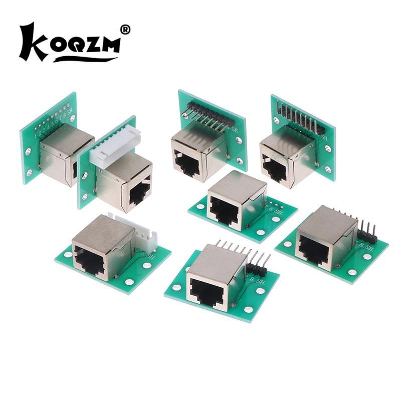 1Pcs RJ45 Adapter Board To XH2.54 Modular Ethernet Connector Adapter Network Interface + Breakout Board + Pin Header