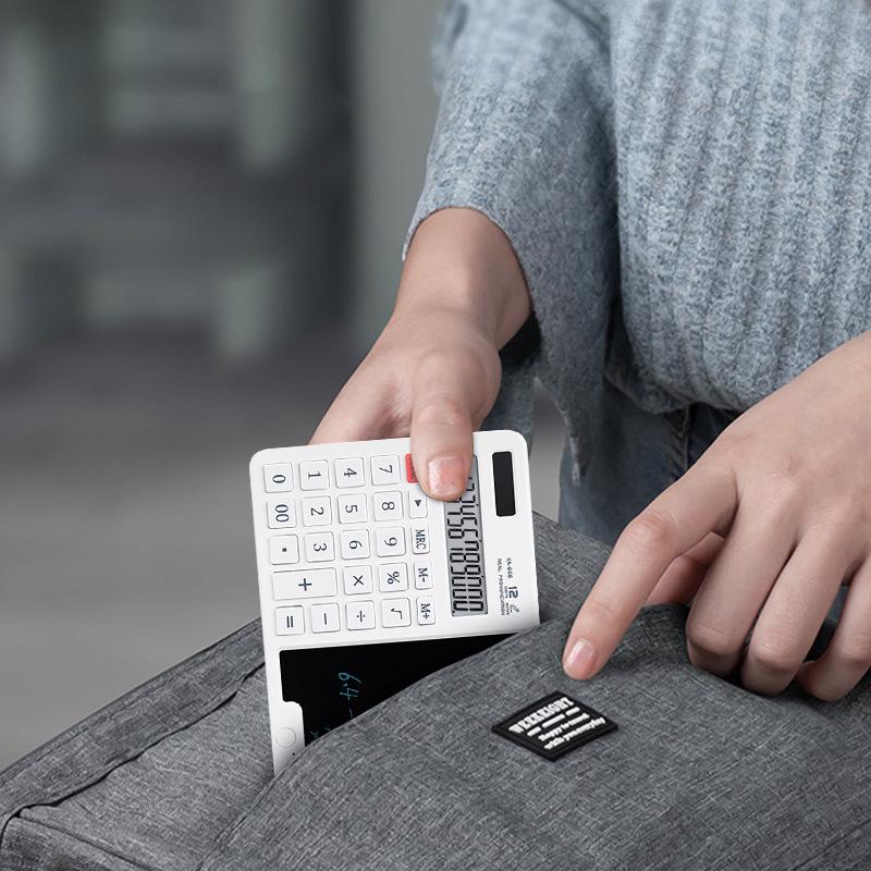 Dual Power Solar Business Calculator with Handwriting Board - Large Screen & Voice Feature