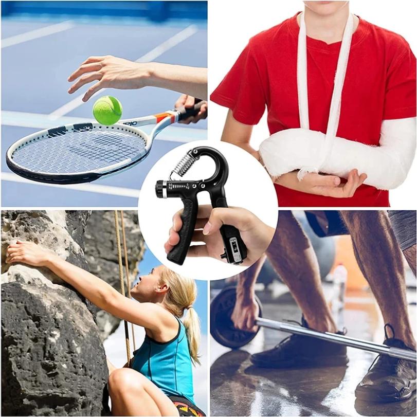 5–60 kg verstellbarer Handgriff-Stärker, Handgrifftrainer mit Gegenhandgelenk, Unterarm und Handtrainer für den Muskelaufbau