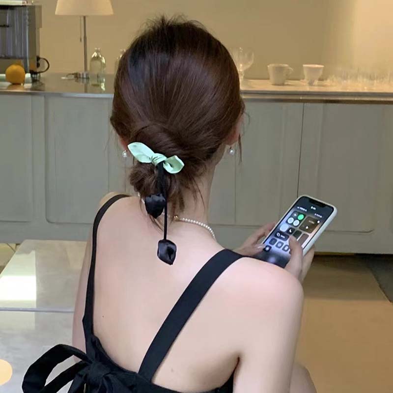 Nieuwe Zoete Bloem Olifant Roze Tulp Haar Touw voor Vrouwen Mode Strik Bloem Kwasten Haarband Accessoires Cadeaus