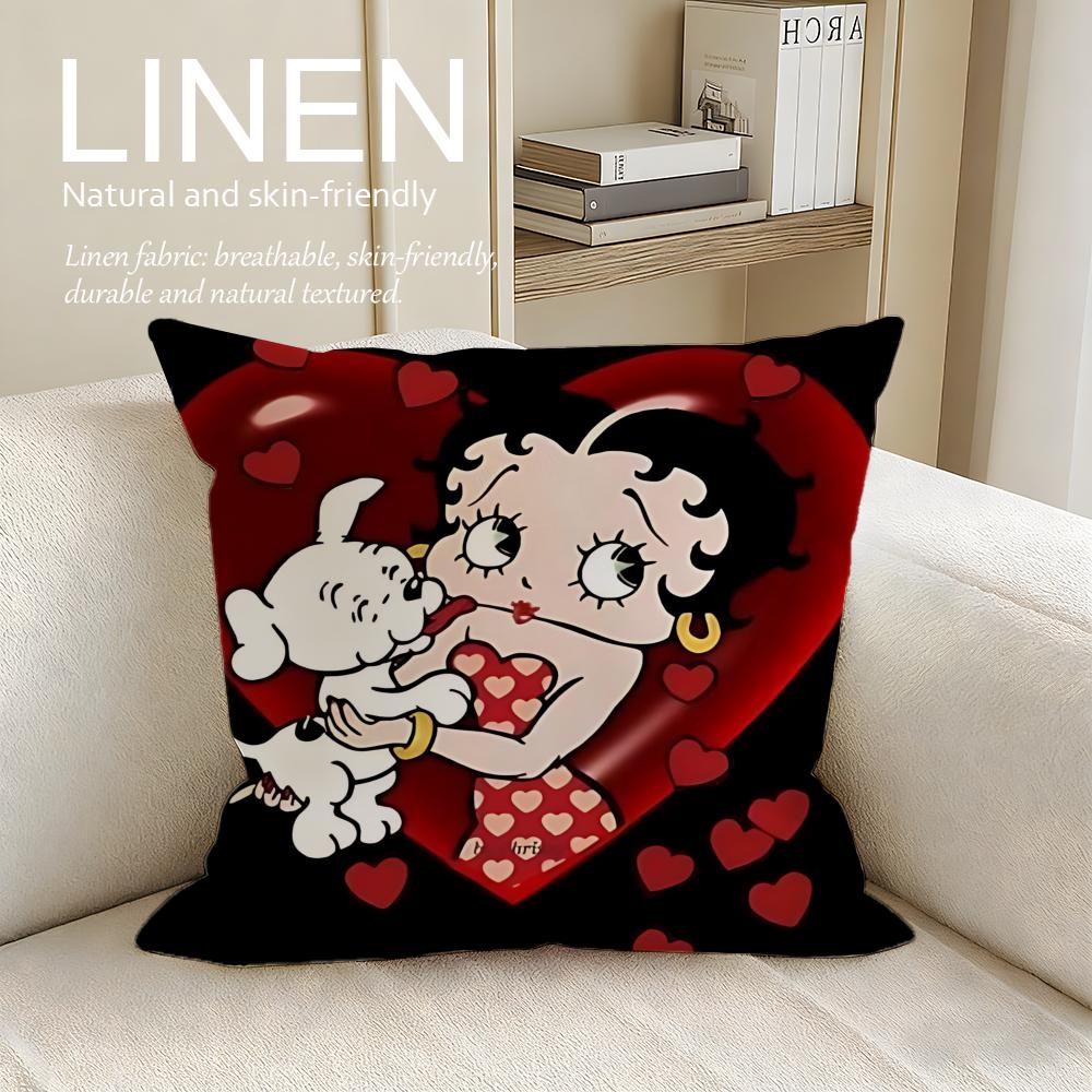 Classic Betty Boop Cushion Cover Pillowcase Set Pcs x x Breathable Washable Sofa Cushion Cover