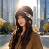 Ear Protection Winter Hat Thickened Pompoms Cap Cute Knitted Cap  Outdoor