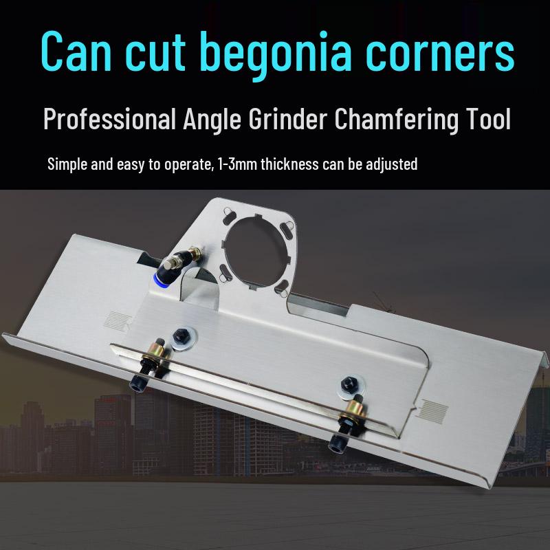 Compact Dust-Free Angle Grinder & Chamfering Tool for Tile and Rock Slabs