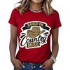 Women's Fashionable Casual Music Festival Print Round-Neck Short-Sleeve T-Shirt