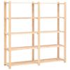 VidaXL Storage Rack 5 Levels 170x38x170 Cm Solid Pine 500 Kg