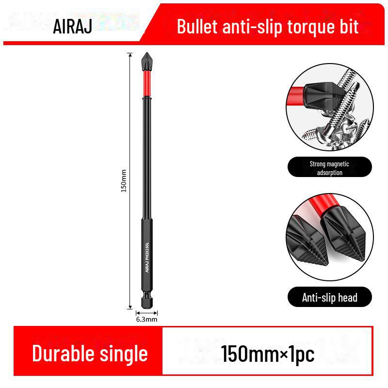 Magnetischer Kreuzschraubendreherkopf aus Wolframstahl, rutschfest, schlagfest, elektrisches Handwerkzeug mit hoher Härte