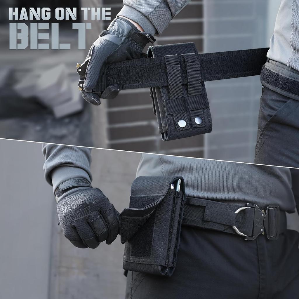 Double Molle Laser Cell Phone Pouch Tactical Belt EDC Pouch Holder Waist Accessories Bag Outdoor Camping Mobile Phone Pack Bag