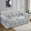 High Elastic Sofa Slipcover with Skirt Stretch Easy Fitted Armchair Sofa Covers 1/2/3/4-Seater Couch Slipcovers for Living Room