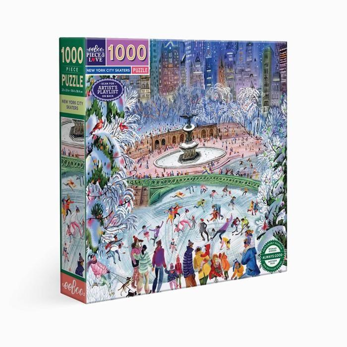 Puzzle - EEBOO - New York City Skaters - 1000 pièces - Multicolore - Intérieur