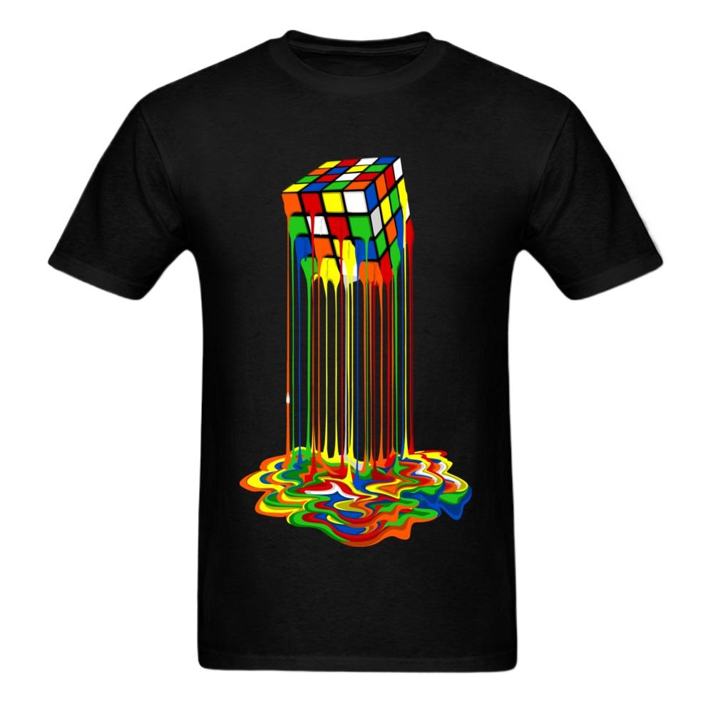 Tshirt Rainbow Abstraction Melted Image Pure Young T-Shirt Best Gift Men Tops Tees Good Quality Tshirt