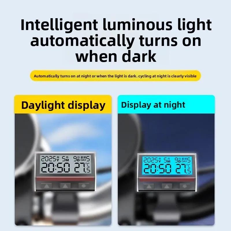 Car Clock Thermometer Digital Display Safe Driving Assistant Budget Auto Accessory
