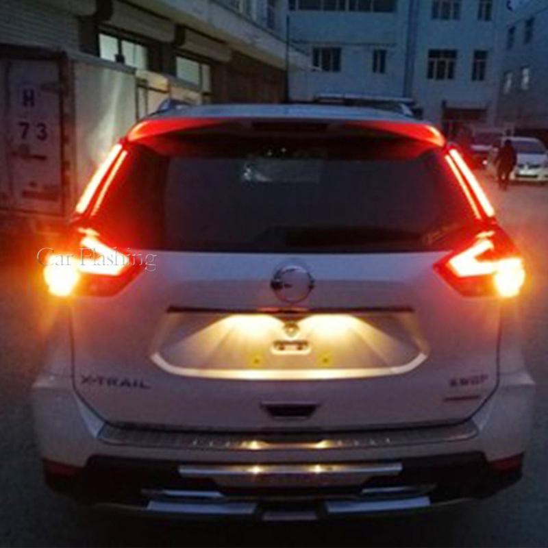 2PCS For Nissan Xtrail X-trail X trail Rogue 2014 - LED DRL Rear Bumper tail light fog lamp Brake Lights Signal lamp