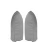 2pcs Gray For Toyota Prius 2004 2005 2006 2007 2008 2009 Car Microfiber Leather Front Door Armrest Panel Cover Protective Trim