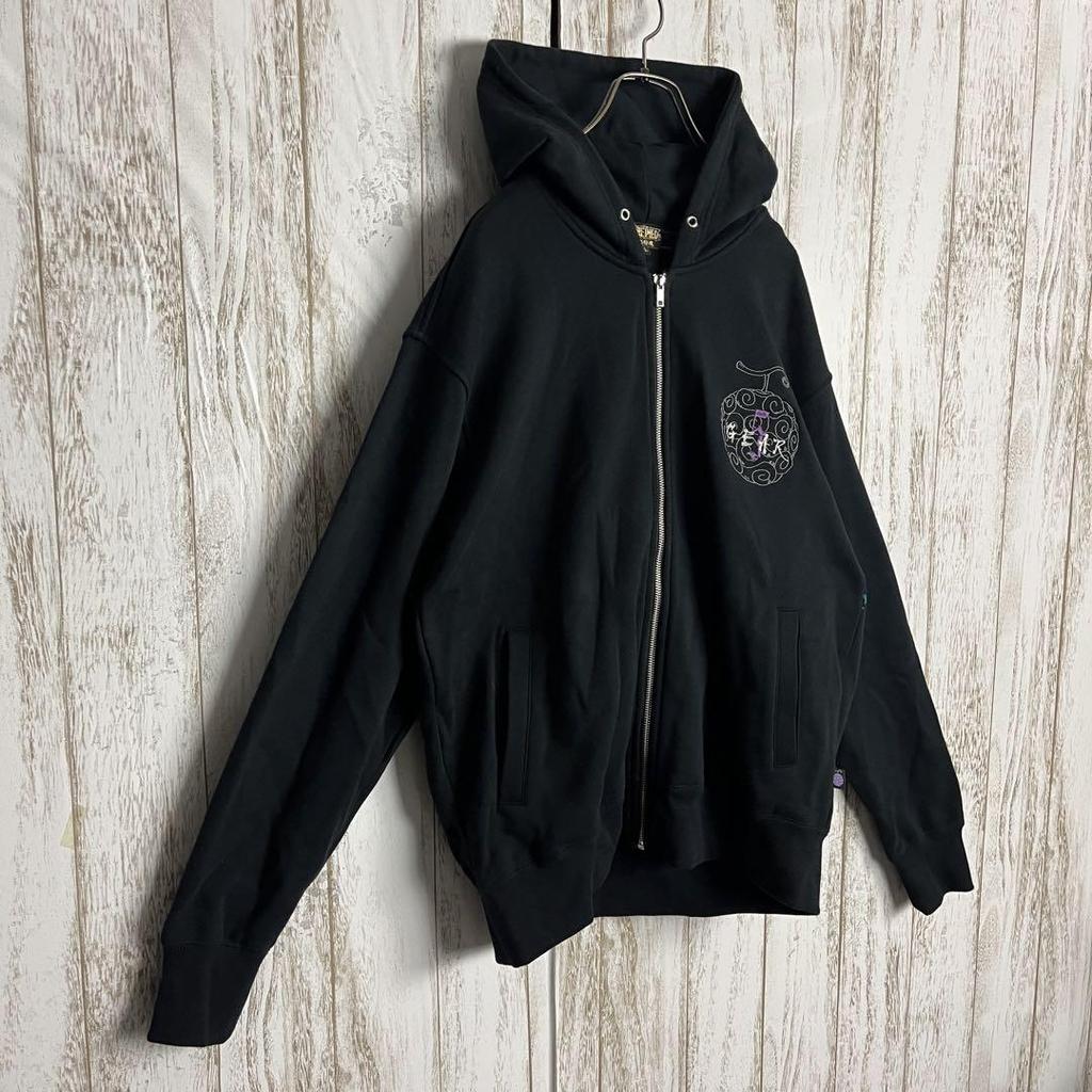 [USED] Instantly Sold Out Model Karakuridama One Piece Gear 5 Luffy Double-sided Embroidered Zip-up Hoodie Rare