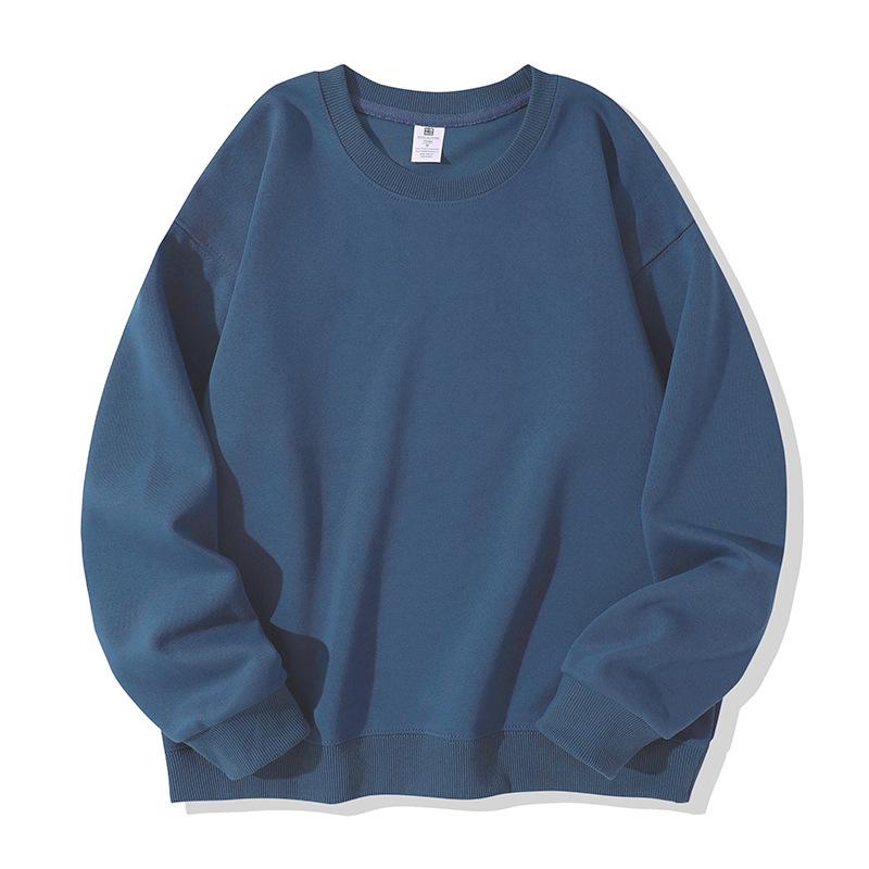 2026 Autumn Unisex 300g Cotton Round Neck Drop Shoulder Sweatshirt - Loose, Comfortable, and Skin-Friendly