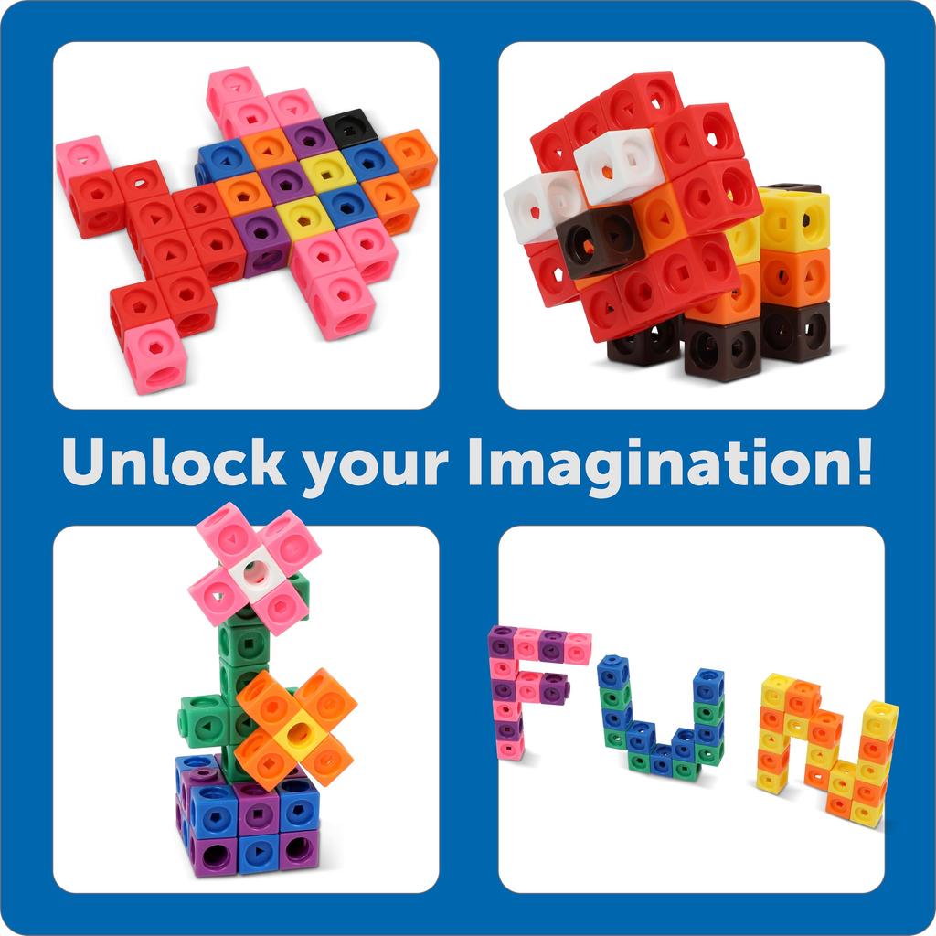 MathLink Series Math Puzzle Cube Blocks, 100 Pieces, LER9294, Authentic