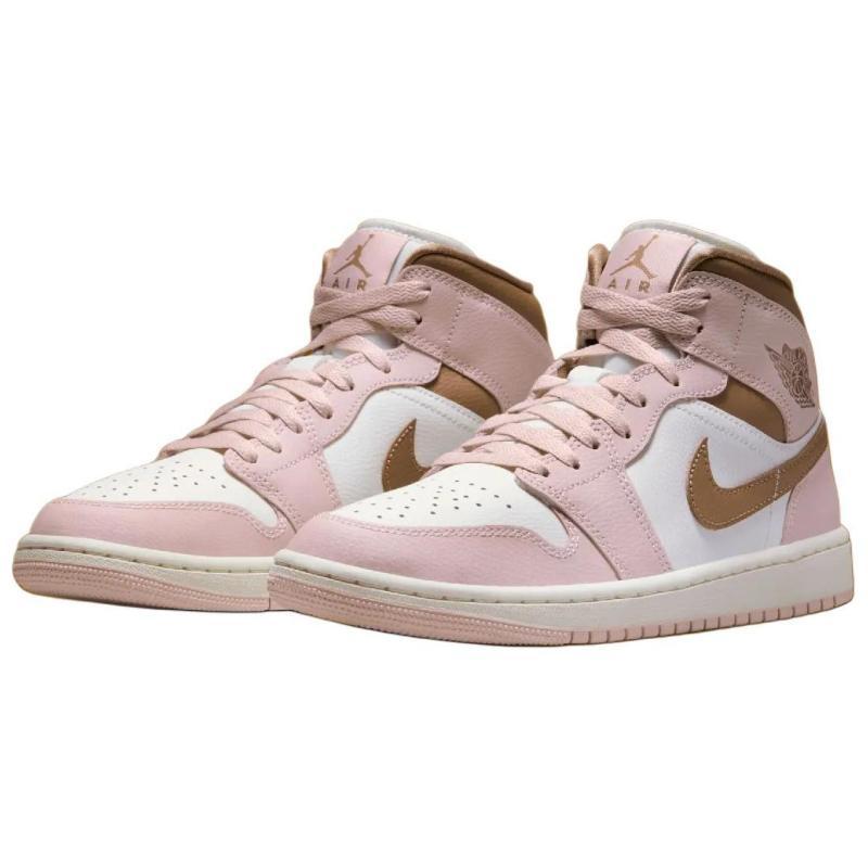 Jordan 1 Mid Pink Oxford Brown Women's Jordan BQ6472-620 Jordan BQ6472-620