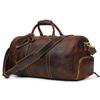 Hot Selling Leather Travel Bag Vintage Leather Travel Duffle Bag With Shoe Pocket Weekend Bag Men Male Travel Bag Luggage Bag