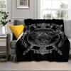 Viking Ship At Sea Blanket Flannel Blanket for Bed, Sofa, Camping, Hiking, Picnic Essentials, Gift for Family Fan Gifts