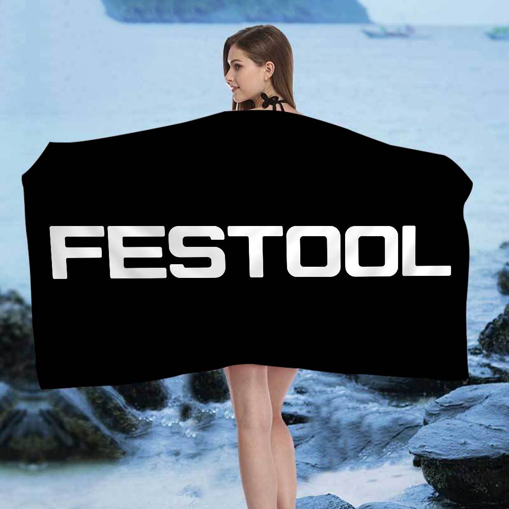 F-Festool Bath Towel Microfiber Soft Water Absorbing Breathable For Girl Kids Decorative Cartoon Beach Towel