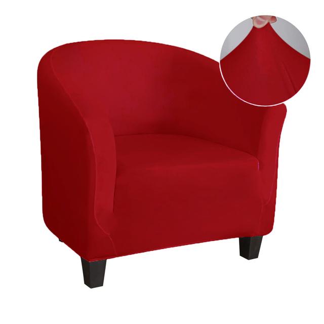 

Club Chair Slipcover Elasticized Dining Chair Armchair Sofa Cover Furniture Guard Soft Sofa Covers With Elastic Bottom For Kids 1pc Univesal красный