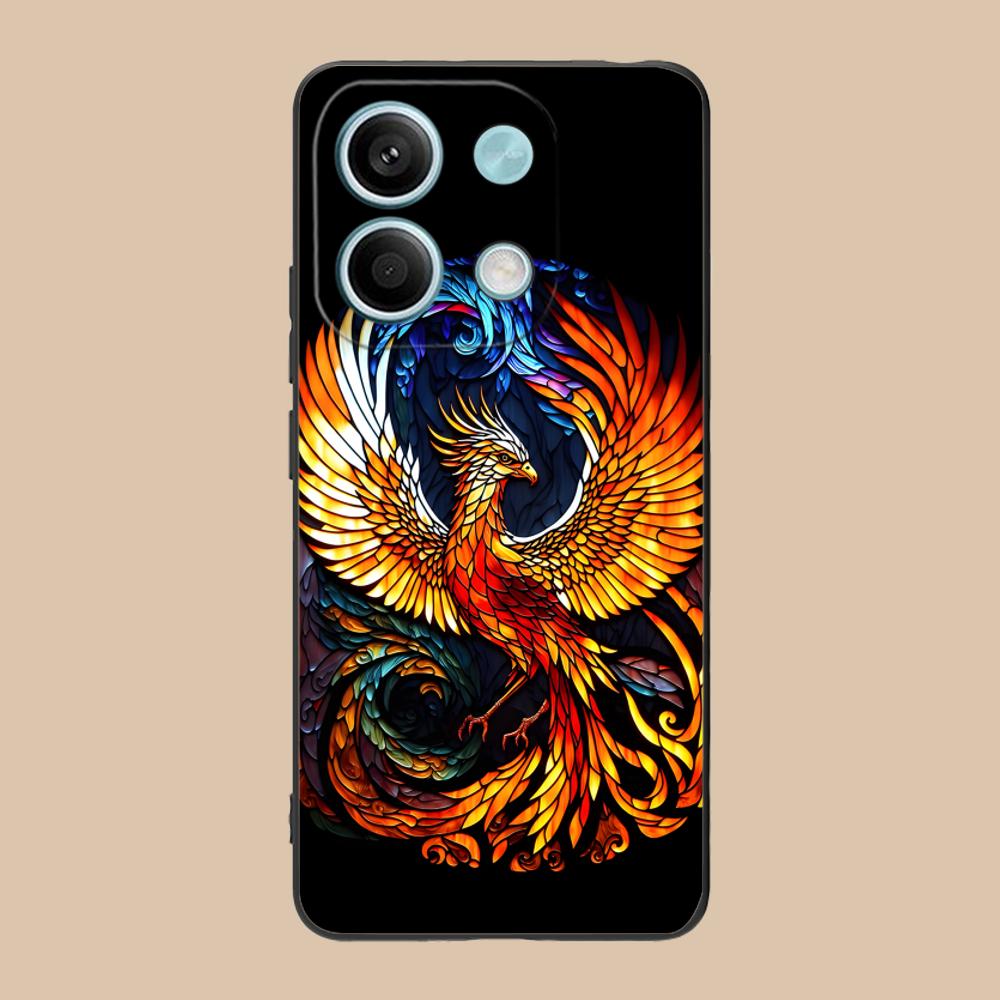 Luxury Phoenix Mobile Cell Phone Case for Xiaomi 15 14 13 12 Mi 11 T Ultra Lite Pro S X 5G Colorful Printing Cover Cover Luxury