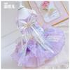 Fine Fashion Purple Lolita Princess Dress for Small Medium Dog Pet Dog Clothes Lace Print Bow Dress Yorkshire Poodle Puppy Skirt