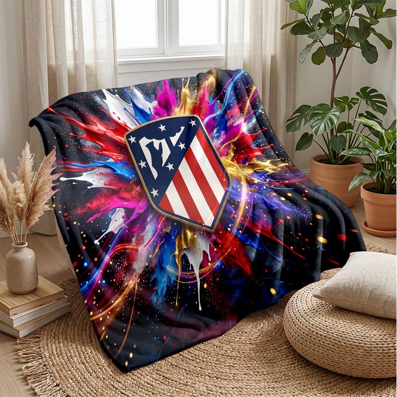 Atletico Madrid Theme blanket Soft Flannel Blanket Plush Throw Blanket Cozy Sofa Bed Blanket for Home Decor