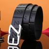 Men's Stainless Steel Z Letter Belt, Genuine Leather, Smooth Buckle, Top Layer Cowhide, Trouser Belt