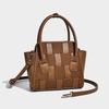 Checkerboard Single Shoulder Women's Bag 2025 New Korean Version Handbag Casual Stylish Pure Handwoven Crossbody Bag