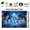 Halloweenské pozadí banner-Duch Jack-O'-Lantern prvky pro vnitřní/venkovní večírky, Promoce, Halloweenská výzdoba, Akce
